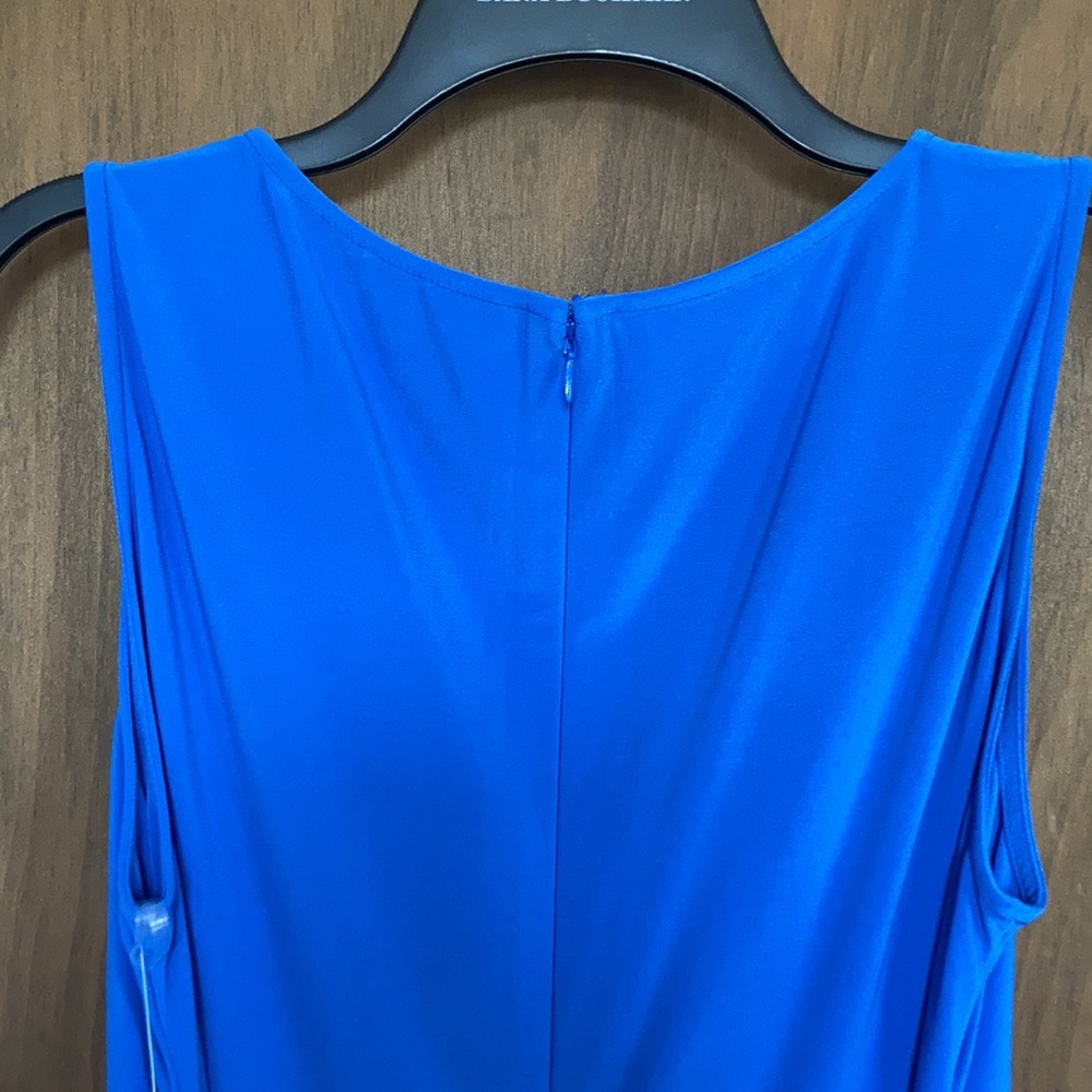 Chaps sleeveless fit and flare dress ties in back size L - Picture 8 of 17